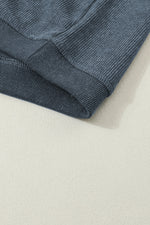 Gray Valentine Sequin XOXO Corded Crew Neck Sweatshirt