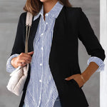 Newwomen'S Shirt Elegant Commuting Classic Office Ladies Tops New Fashionable Trend Casual Striped Women'S Long Sleeved Shirts