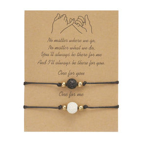 Sun Moon Couple Bracelets Bangle Jewelry Handmade Braided Rope Adjustable Bracelet for Women Men Lady Girls Valentines Day Gift