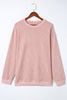 Gray Valentine Sequin XOXO Corded Crew Neck Sweatshirt