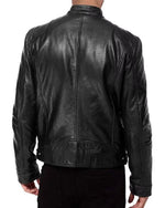 Men'S Leather Jacket Bomber Motorcycle Biker Pu Leather Casual Loose Fit Faux Jacket for Men