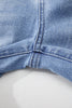 Sail Blue Mineral Wash Raw Hem High Waist Flared Jeans