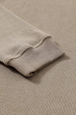 Gray Valentine Sequin XOXO Corded Crew Neck Sweatshirt