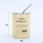 304 Stainless Steel Ice American Coffee Cup Vacuum Double-Layer Large Capacity Thermos Cup Outdoor Office Workers Portable Cup