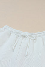 Black Sequin Heart Popping Graphic Textured 2pcs Outfit