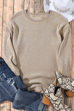 Gray Valentine Sequin XOXO Corded Crew Neck Sweatshirt