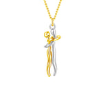 Hip Hop Embrace Couple Pendant Necklace Adjustable Hugging Pendant Necklace Jewelry Valentine Day Gift