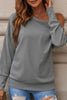 Single Shoulder Long Sleeve Sweatshirt with Zip