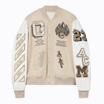 Trendy Europe and the United States New Men'S Bomber Jacket Hip-Hop Letters Embroidery Splicing Leather Baseball Suit Y2K Jacket