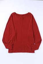 Red Sequined Heart Printed Sleeves Valentine Fashion Top