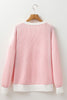 Valentine’s Day Sequin Heart Long Sleeve Sweatshirt