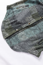 Multicolor Brushed Checked Western Buttoned Jacket