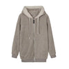 New Style Autumn and Winter Loose Plush Zipper Hooded Jacket Woman