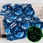 Dinosaur Gifts Toys for Kids Boys - Dino Glow in the Dark Blanket Christmas Birthday Gift for Age 1-14 Years Old Teens Child Toddler Girl Son Halloween Valentine'S Day Easter Presents Throw Gray