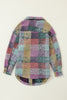 Multicolor Brushed Checked Western Buttoned Jacket