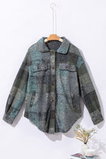 Multicolor Brushed Checked Western Buttoned Jacket