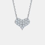 Moissanite 925 Sterling Silver Heart Necklace