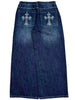 New Vintage Washed Embroidered Jeans Trend Hip Hop Men Y2K Straight Leg Wide Leg Pants Couple Trend Casual Loose Street Pants