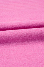 Bonbon Striped Accent Pullover and Shorts Two Piece Casual Set