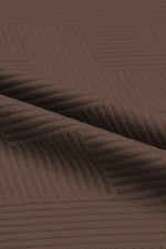 Black Textured Loose Fit T Shirt and Drawstring Pants Set