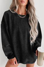 Gray Valentine Sequin XOXO Corded Crew Neck Sweatshirt