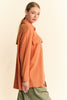 Davi & Dani Waffle-Knit Button Down Shirt