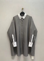 Fashion Women'S Shirt Lapel Loose Fit Single Braested Long Sleeve Contrast Color Blouse Female Tide Autumn 2025 New 7AB4804