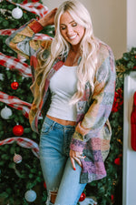 Multicolor Brushed Checked Western Buttoned Jacket