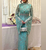 Customized Sparking Prom Dress High-Neck Crystal White Gem Stones Luxury Fully Gown Mermaid Maxi Skirt Formal Ball