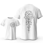 Viking Rune Compass Graphic Male T-shirt