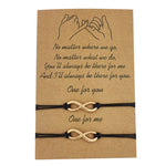 Heart-shaped Sunflower Wax Line Hand-woven Couple Friendship Card Bracelet