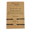 Heart-shaped Sunflower Wax Line Hand-woven Couple Friendship Card Bracelet