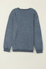 Gray Valentine Sequin XOXO Corded Crew Neck Sweatshirt