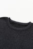 Gray Valentine Sequin XOXO Corded Crew Neck Sweatshirt