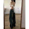 Plus Size Vintage Jeans Women's High Waist Baggy Straight Trousers