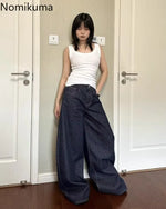Jeans Women Streetwear Chic Y2K Wide Leg Pants 2024 New Bottms High Waist Straight Denim Trousers Casual Korean Pantalon Femme