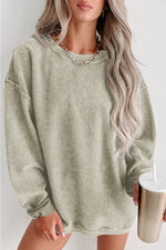 Gray Valentine Sequin XOXO Corded Crew Neck Sweatshirt