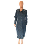 Distressed Women Denim Jacket Tassel Button up New Fashion Coat 2023 Autumn Windbreak Bomber Jacket Ripped Hole Jeans Cardigans