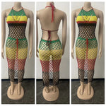 2023 New Crochet Hollow Out Beach Dress Cover up Sexy Women Knitted Patchwork Bikini Swimwear Cover-Ups Beach Wear