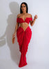 Elegant off Shoulder Women 2 Piece Set Crop Tube Top Long Maxi Pleated Skirts Matchings Set 2023 Winter Sexy Club Party Vestidos